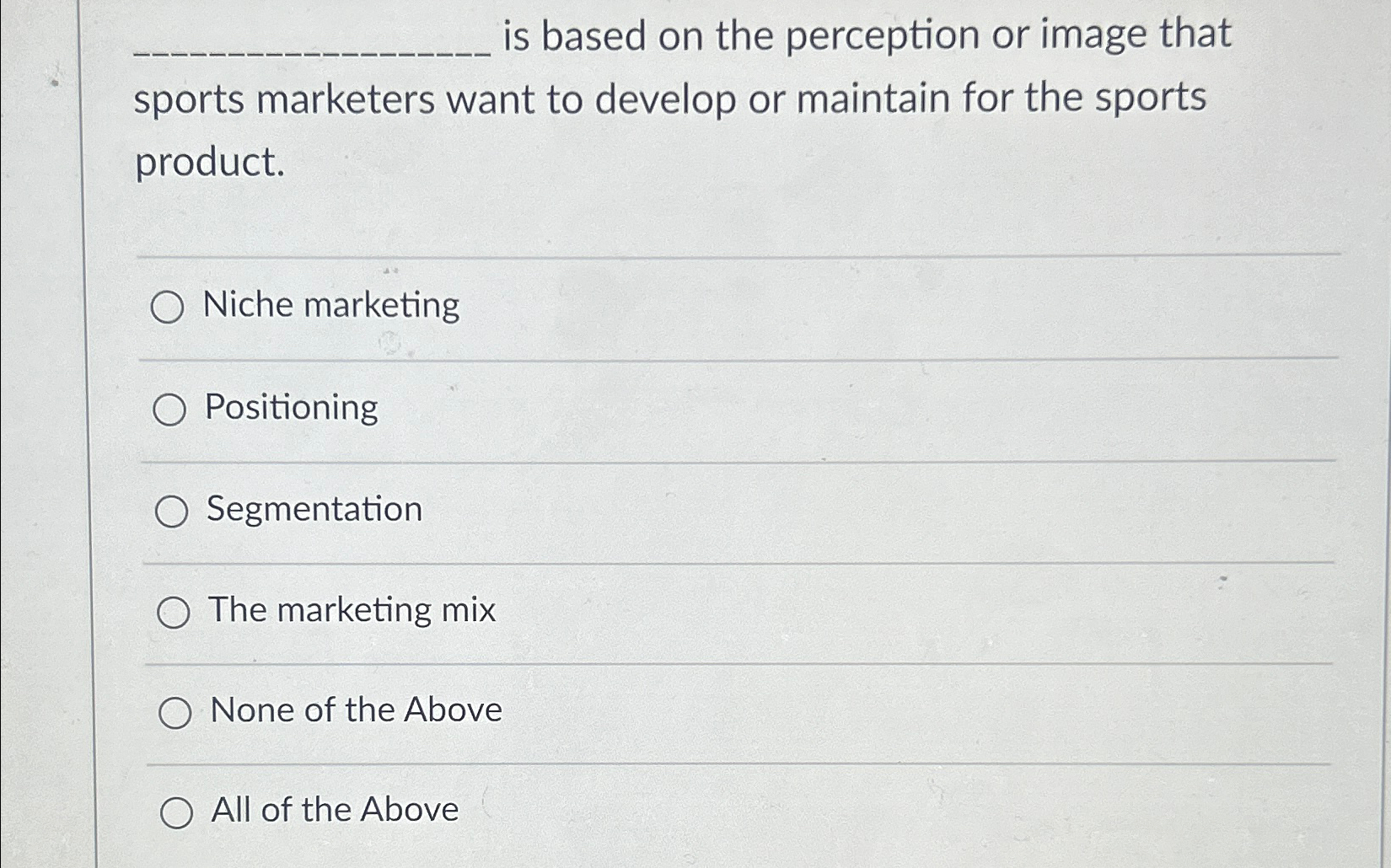  is based on the perception or image that sports marketers want