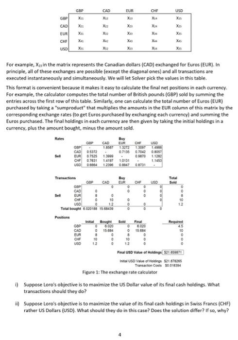 second exercise are provided. for both problems, your optimization models should be
