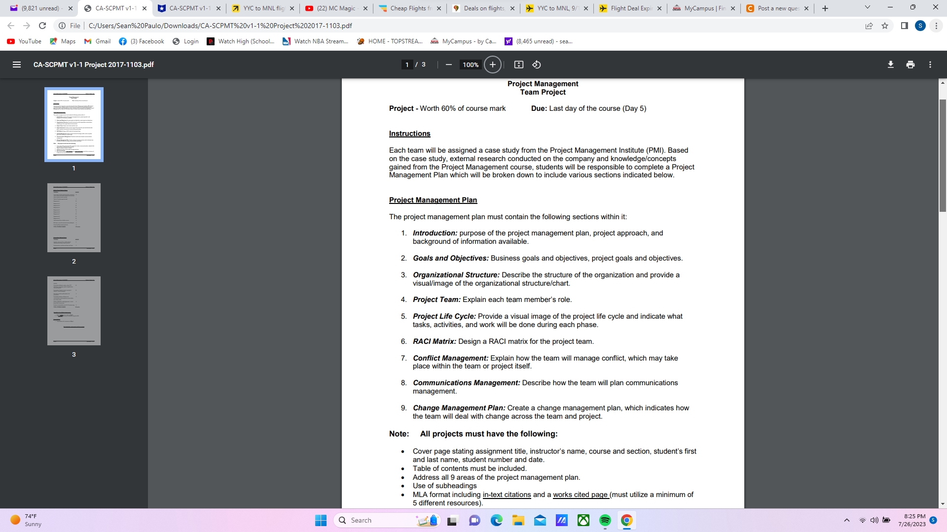  Instructions Each team will be assigned a case study from the