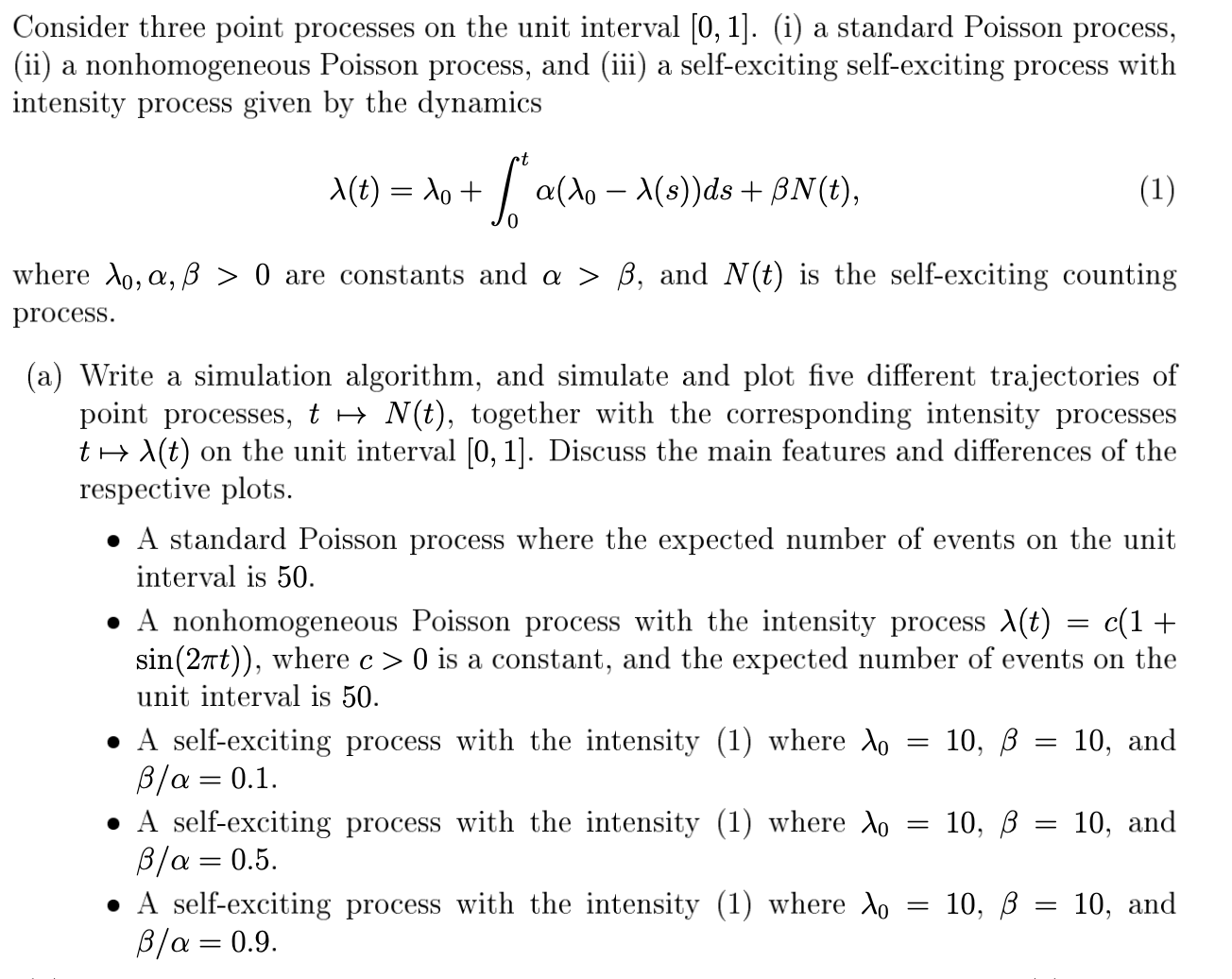 R-code for the other requests (the last three bullet points). . A