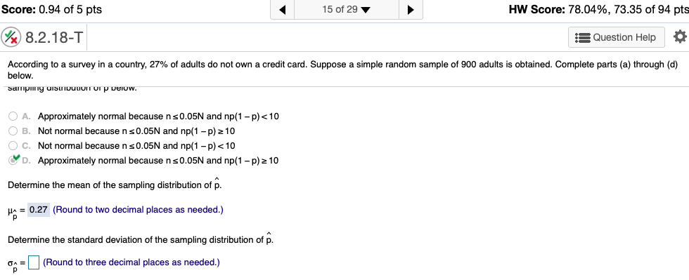 Could you please help me with the standard deviation? I can't get