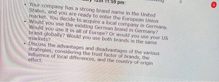  dont use chegg answer !!! - Your company has a strong