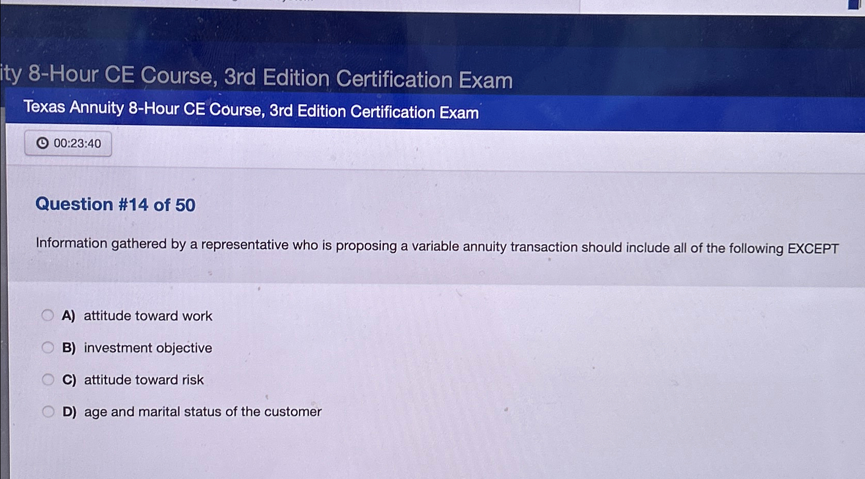  ity 8-Hour CE Course, 3rd Edition Certification Exam Texas Annuity 8-Hour