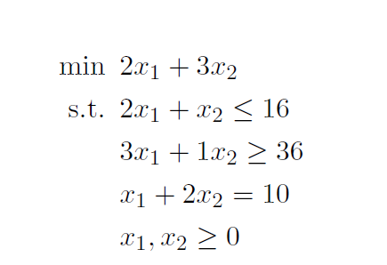 Solve the following LPs using the simplex method (use both the Big-M