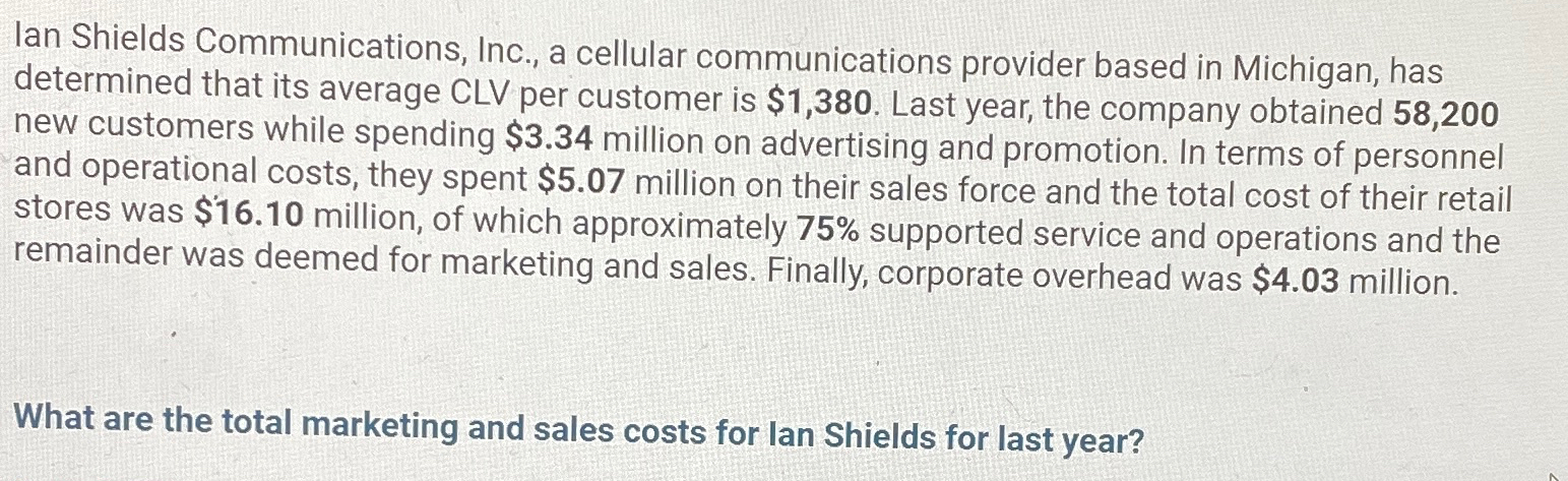  Ian Shields Communications, Inc., a cellular communications provider based in Michigan,