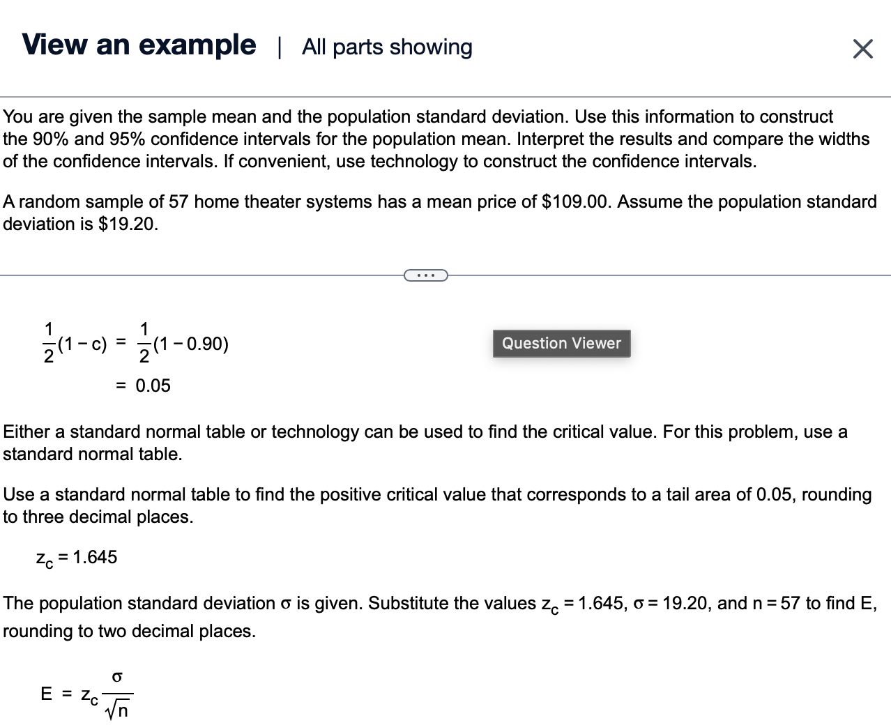 critical values is 1 , so the area in each tail is