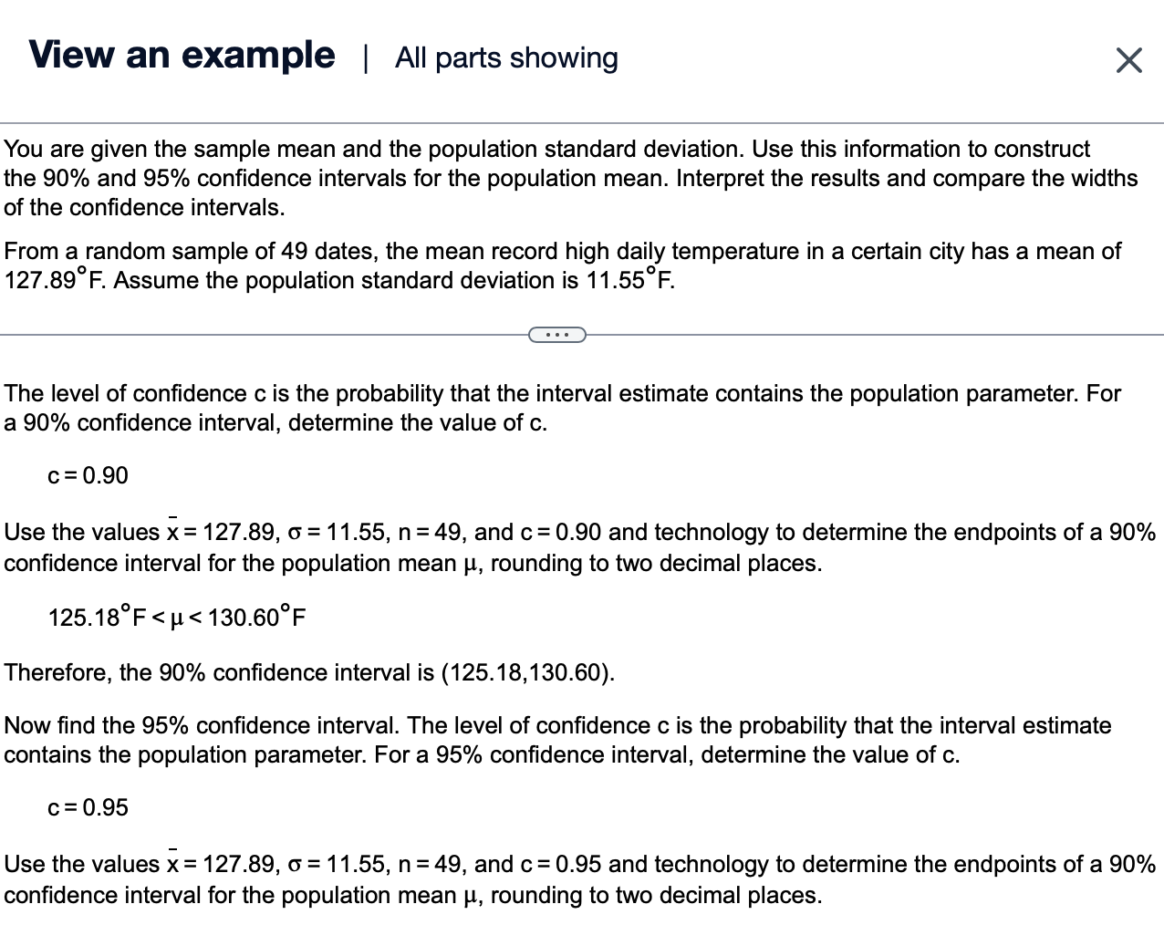 to find the positive critical value that corresponds to a tail area