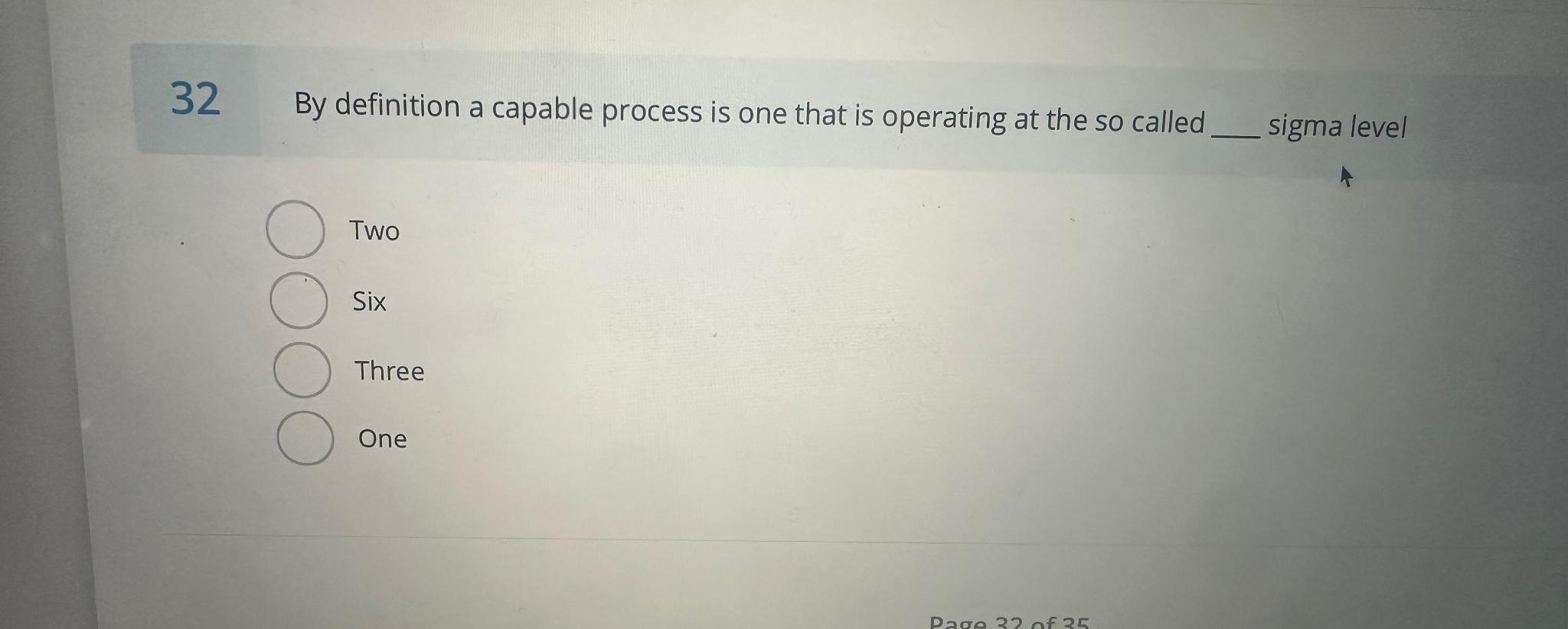  32 By definition a capable process is one that is operating