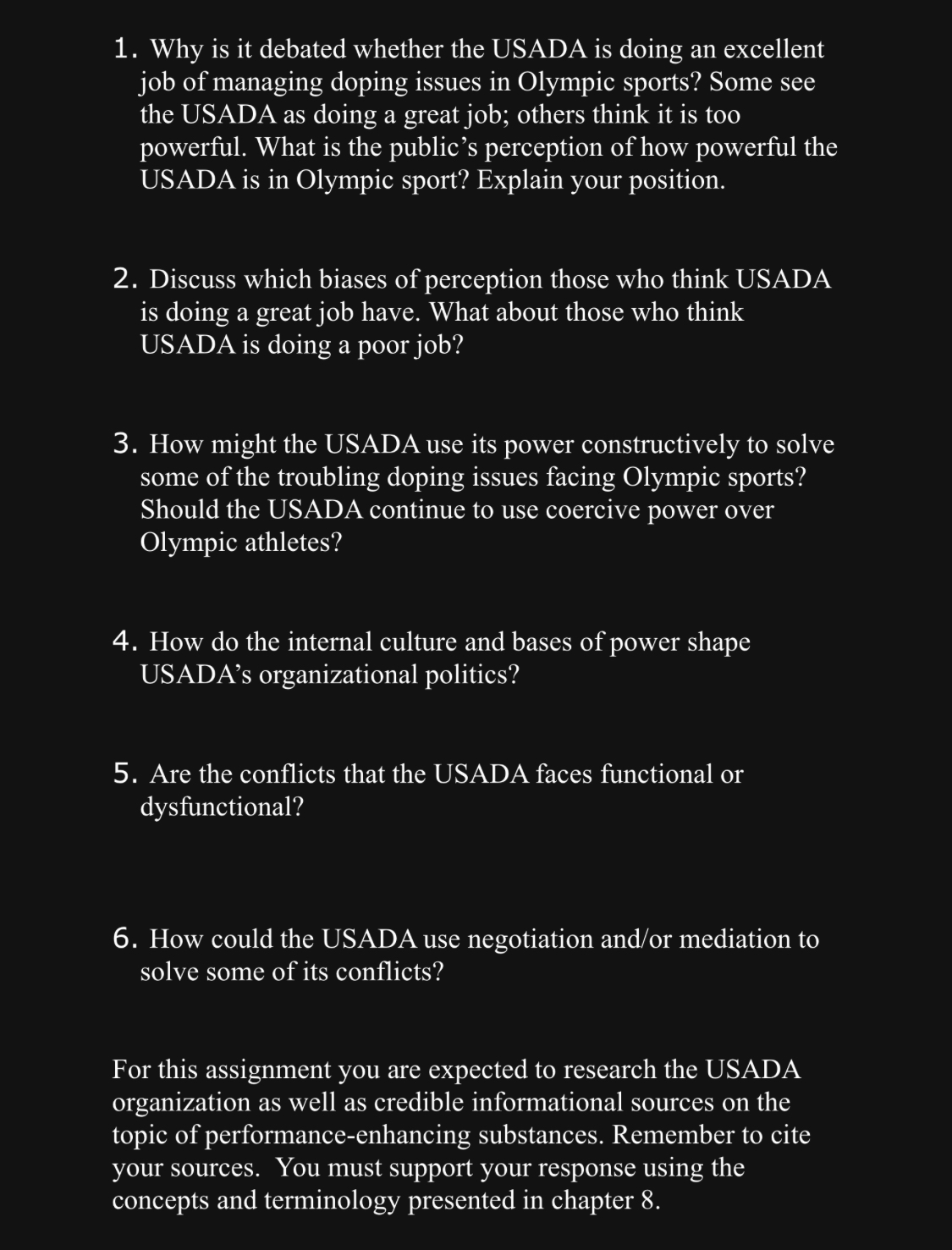  Why is it debated whether the USADA is doing an excellent