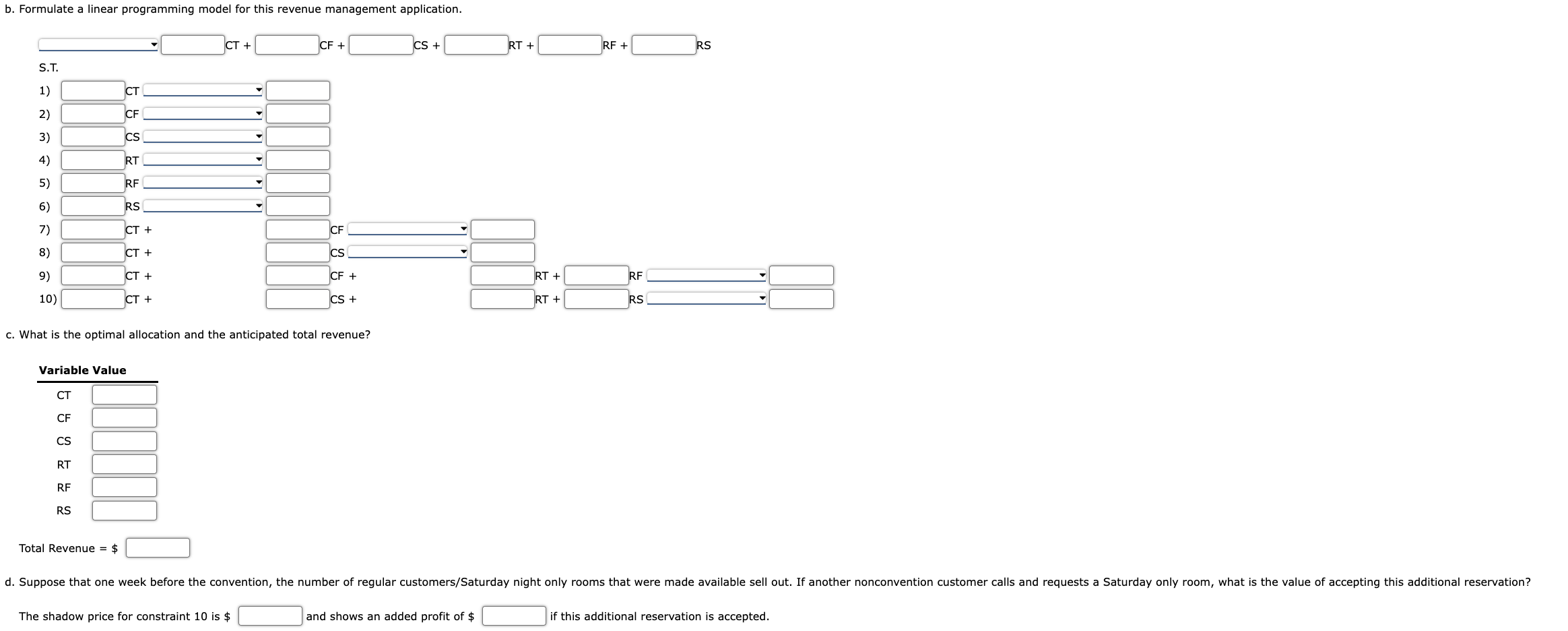 Thanks! Example of drop downs regular customers/Friday night only; and regular customers/Saturday