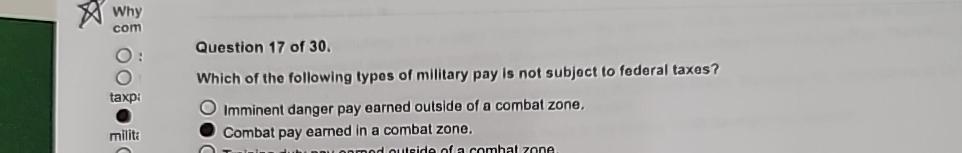  Why com Question 17 of 30. Which of the following types