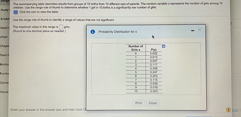 reported sleepwalking. Complete parts (a) through (d) below. Study Click the icon
