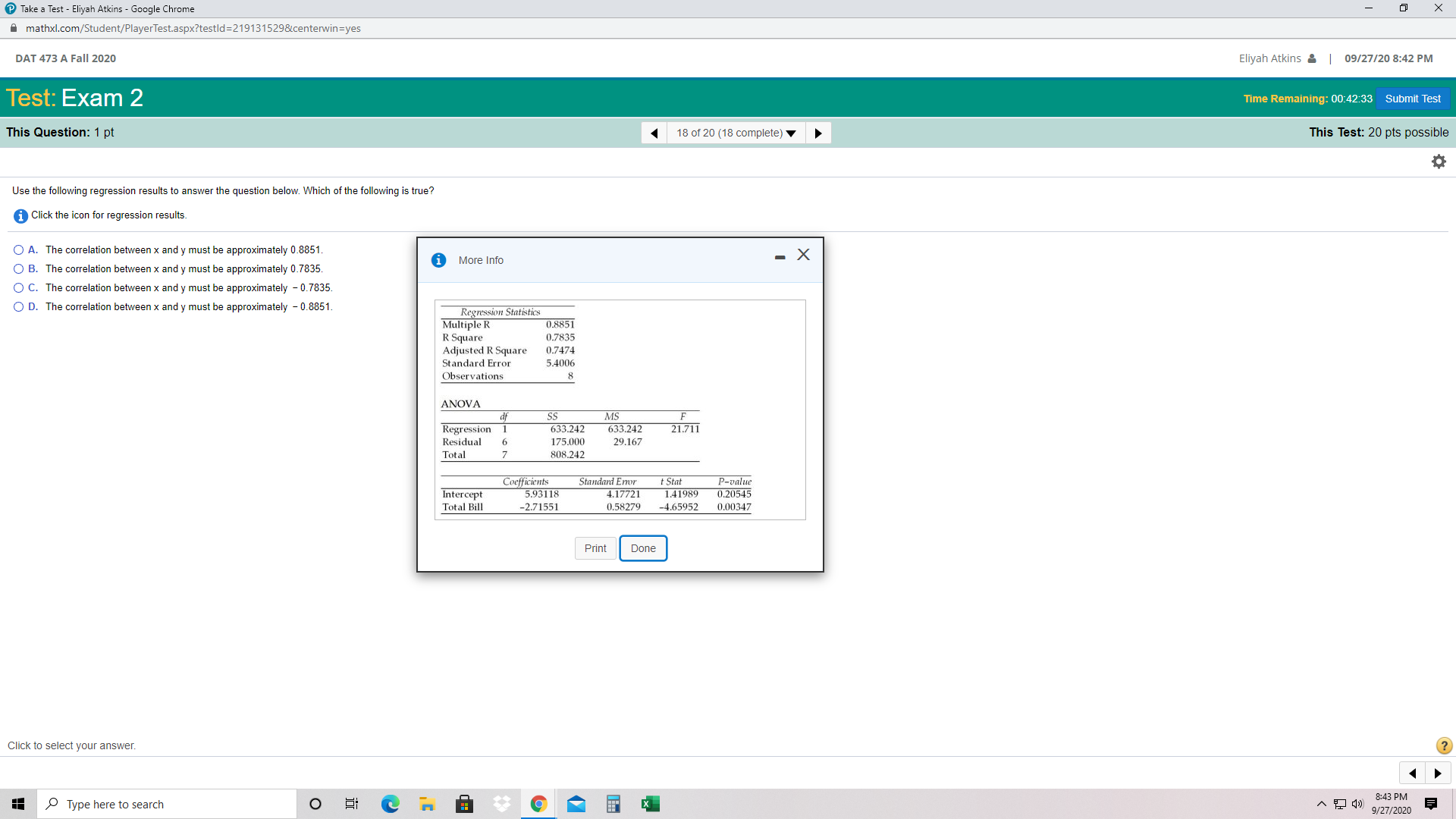 help me with this problem. Take a Test - Eliyah Atkins -