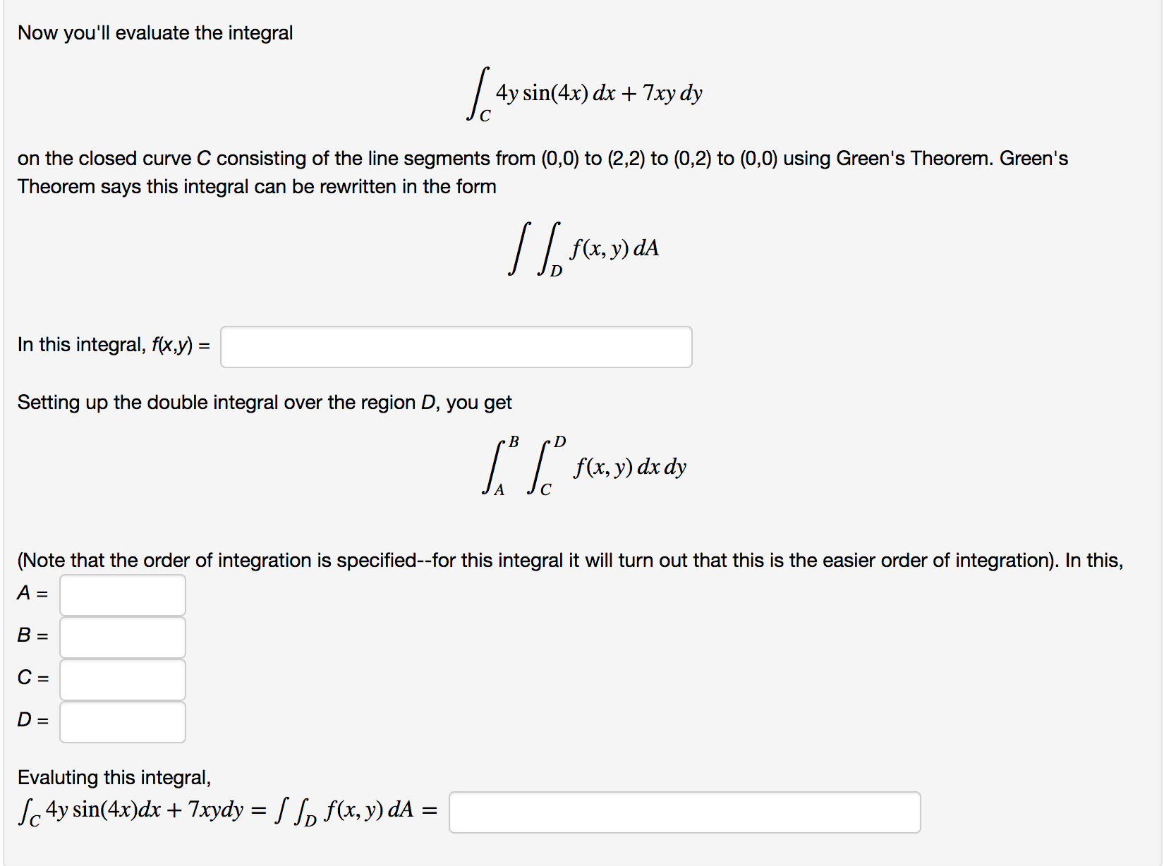 Hi! I need help with this multivariable calculus webwork problem. Thanks! Now