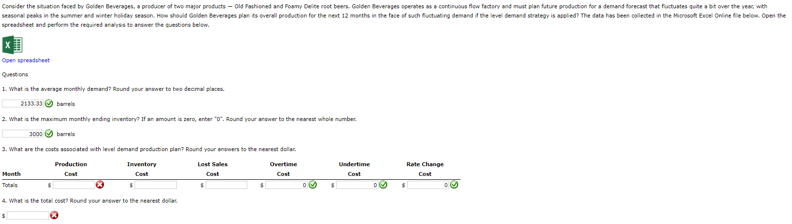  spreadsheet and perform the required analysis to answer the questions below.