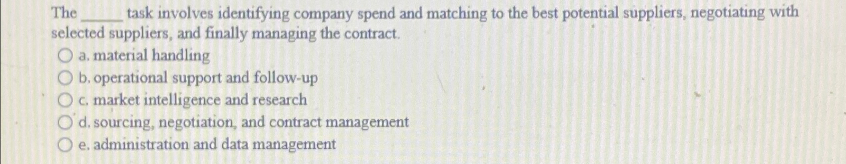  The task involves identifying company spend and matching to the best