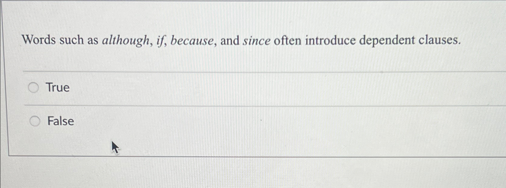  Words such as although, if, because, and since often introduce dependent