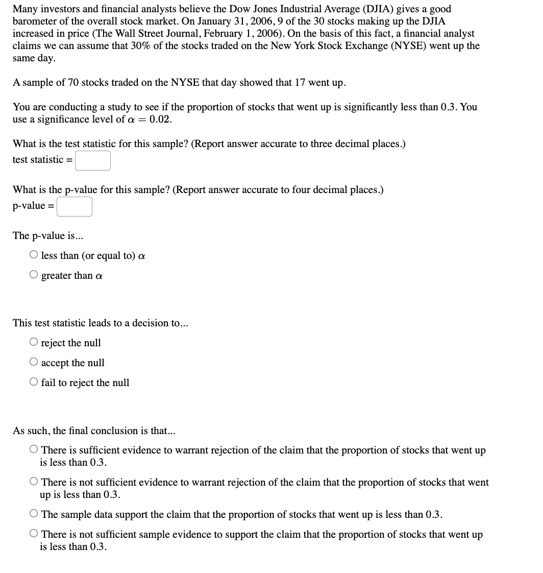 The test statistic is... in the critical region not in the critical