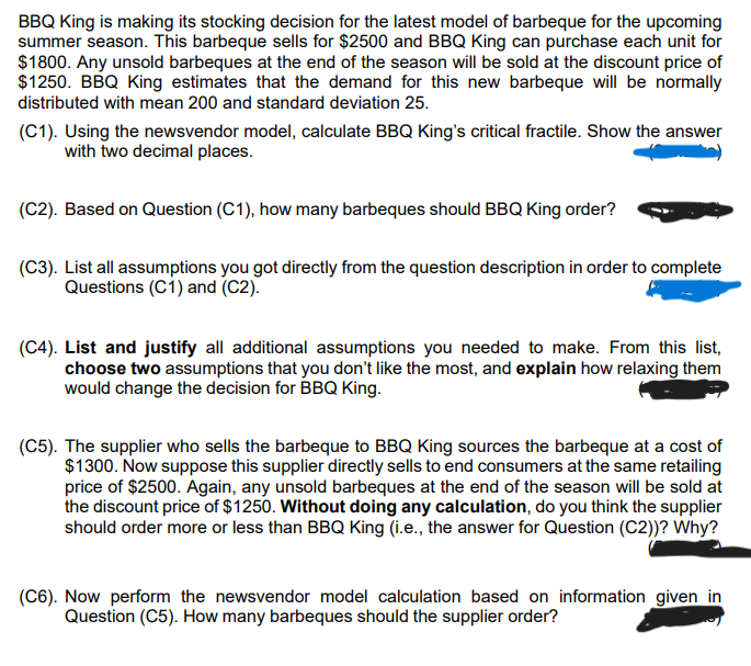 BBQ King is making its stocking decision for the latest model