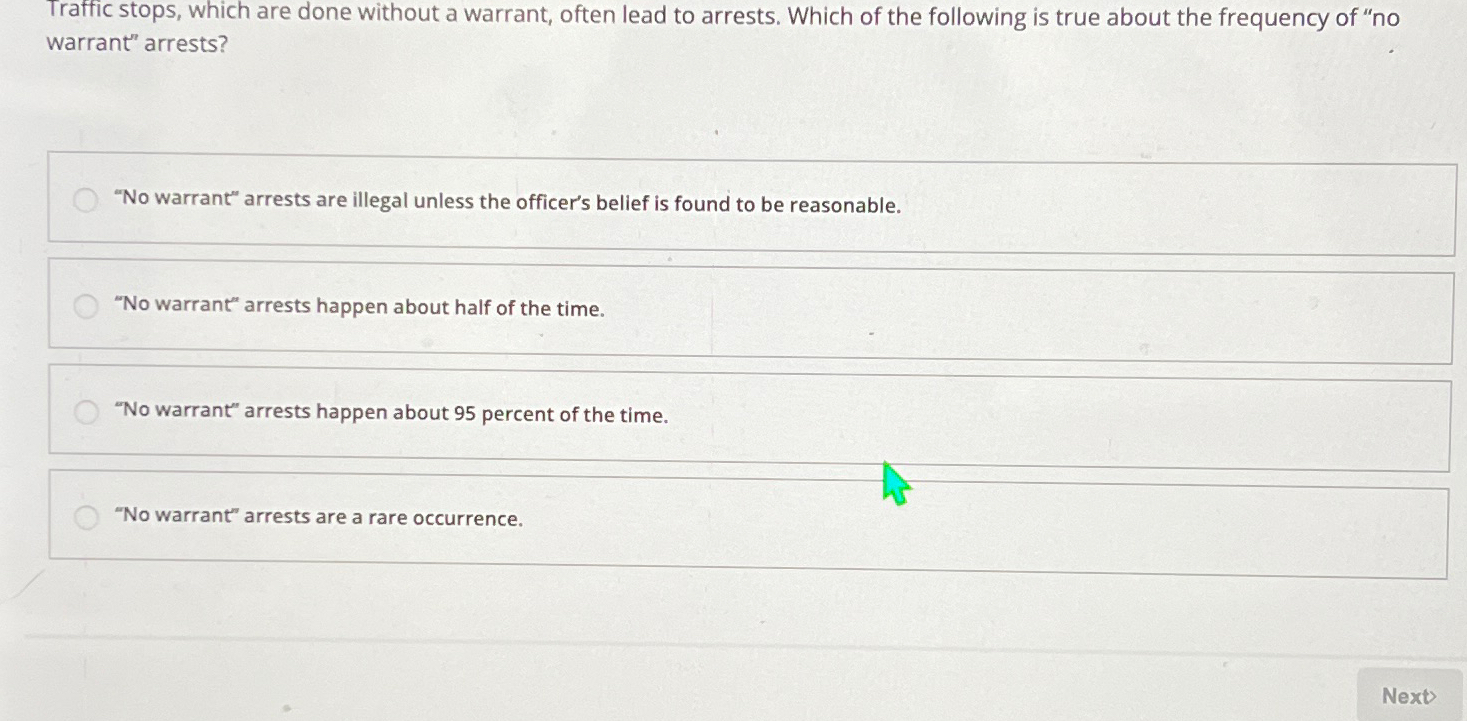  Traffic stops, which are done without a warrant, often lead to