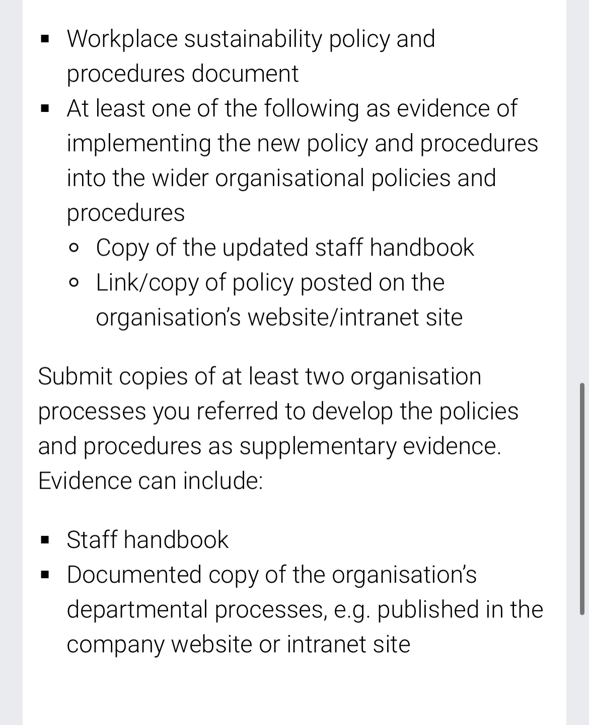  Task 2- Sustainability Policy and Procedures This task will require you