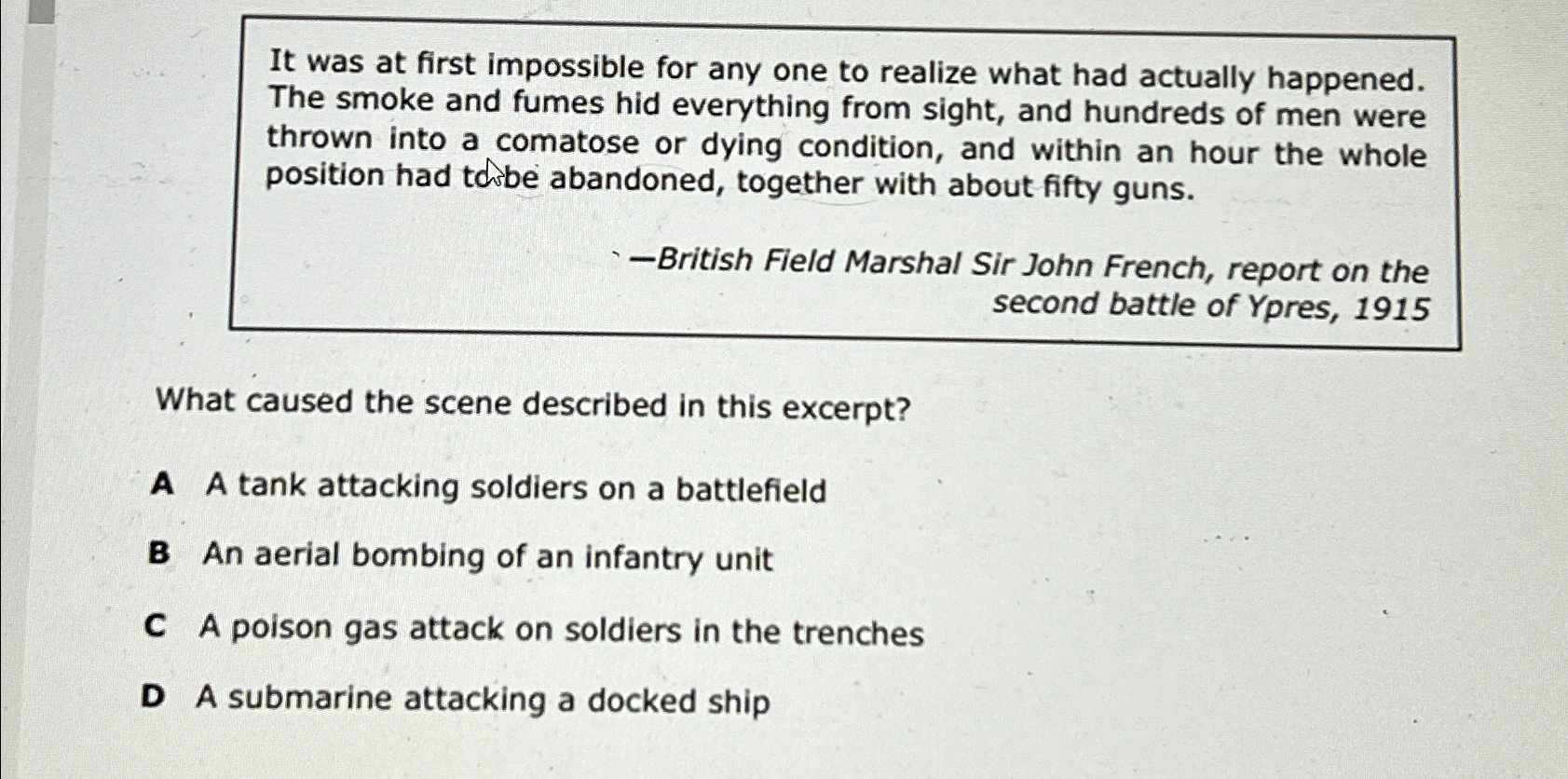  It was at first impossible for any one to realize what