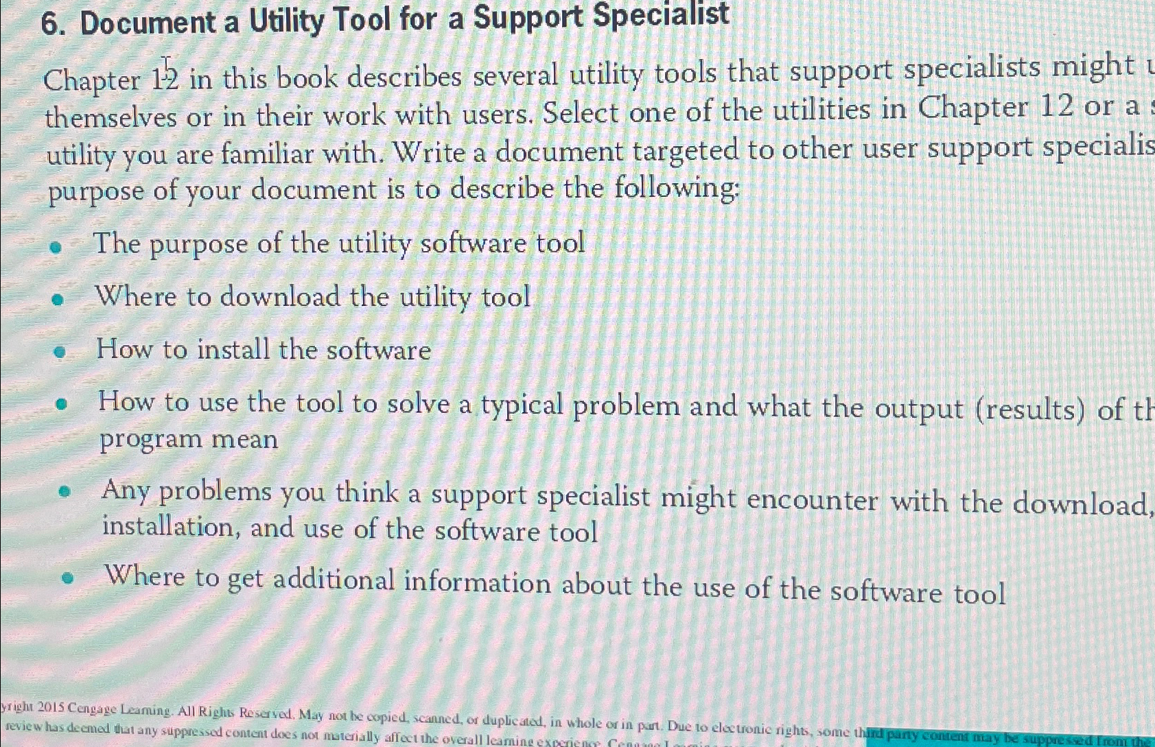  Document a Utility Tool for a Support Specialist Chapter 12 in
