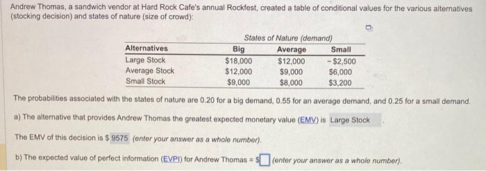 Hello, can you help me with this question please? Andrew Thomas, a