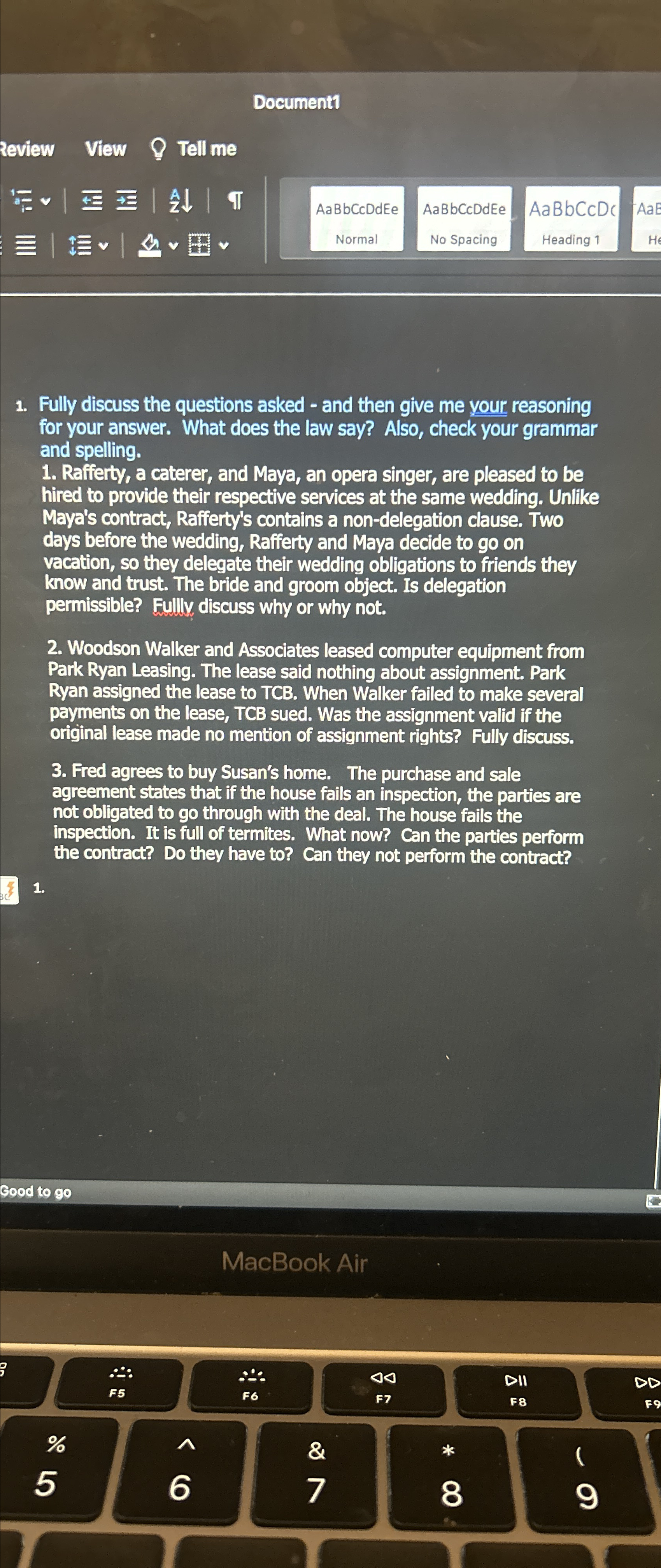 Document1 Review View Tell me AaBbCcDdEe AaBbCcDdEe AaBbCcDc Normal No Spacing
