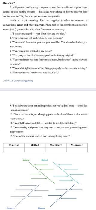 please explain step by step Question? A refrigcration and heating company -