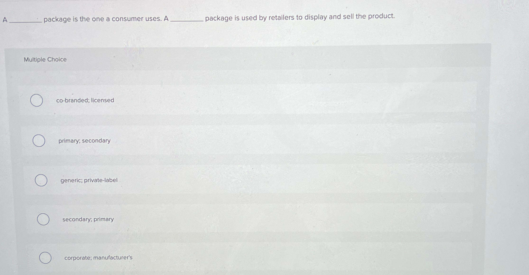  A package is the one a consumer uses. A package is