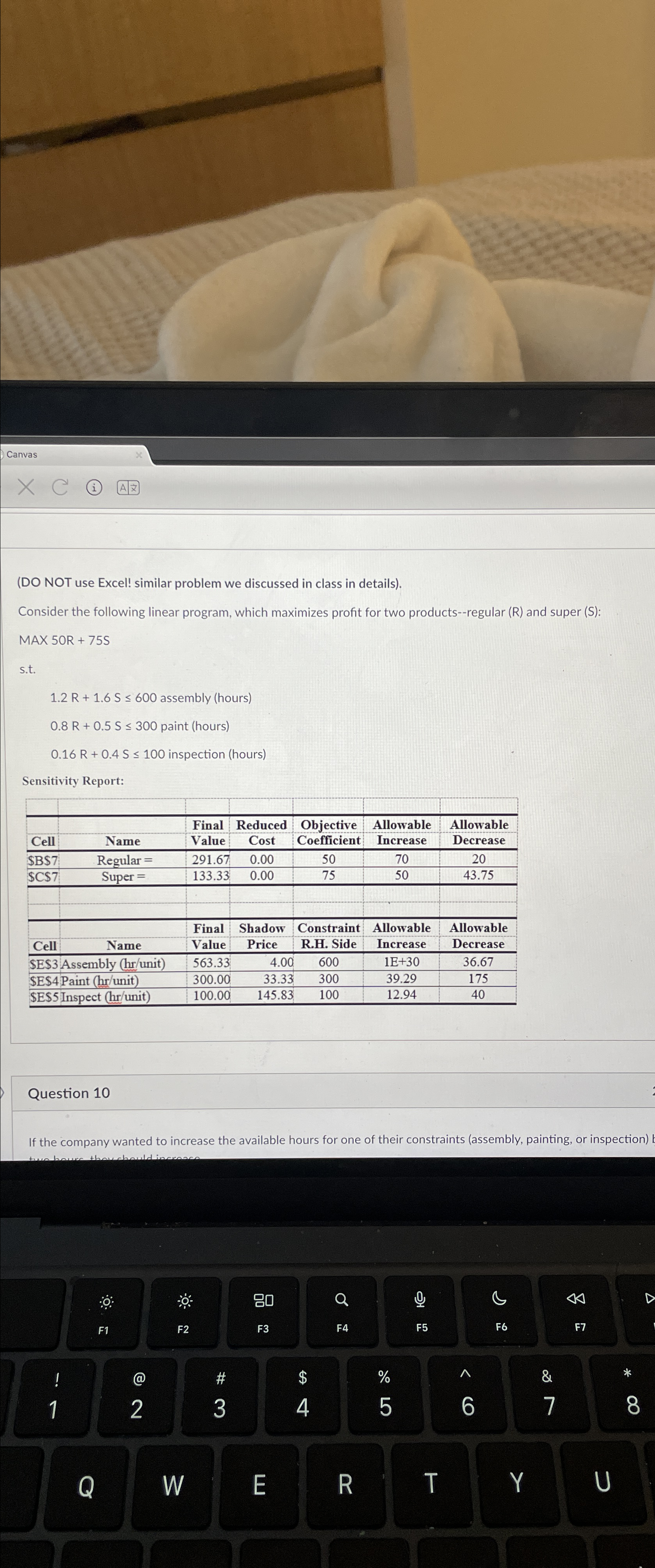  (DO NOT use Excel! similar problem we discussed in class in