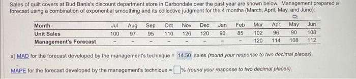 Hello, can you help me with this question please? Sales of quilt