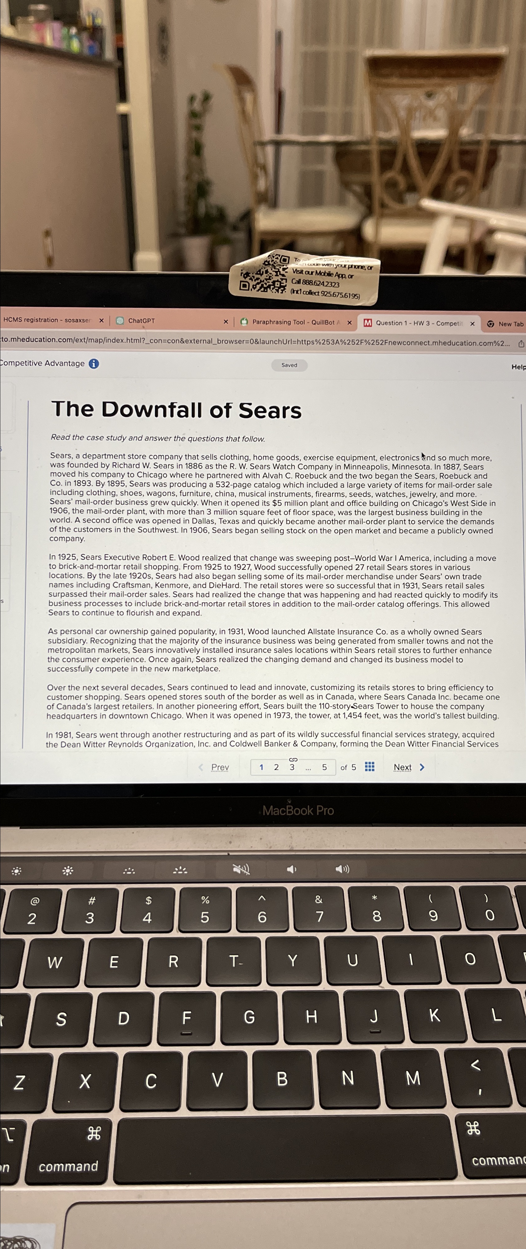  The Downfall of Sears Read the case study and answer the