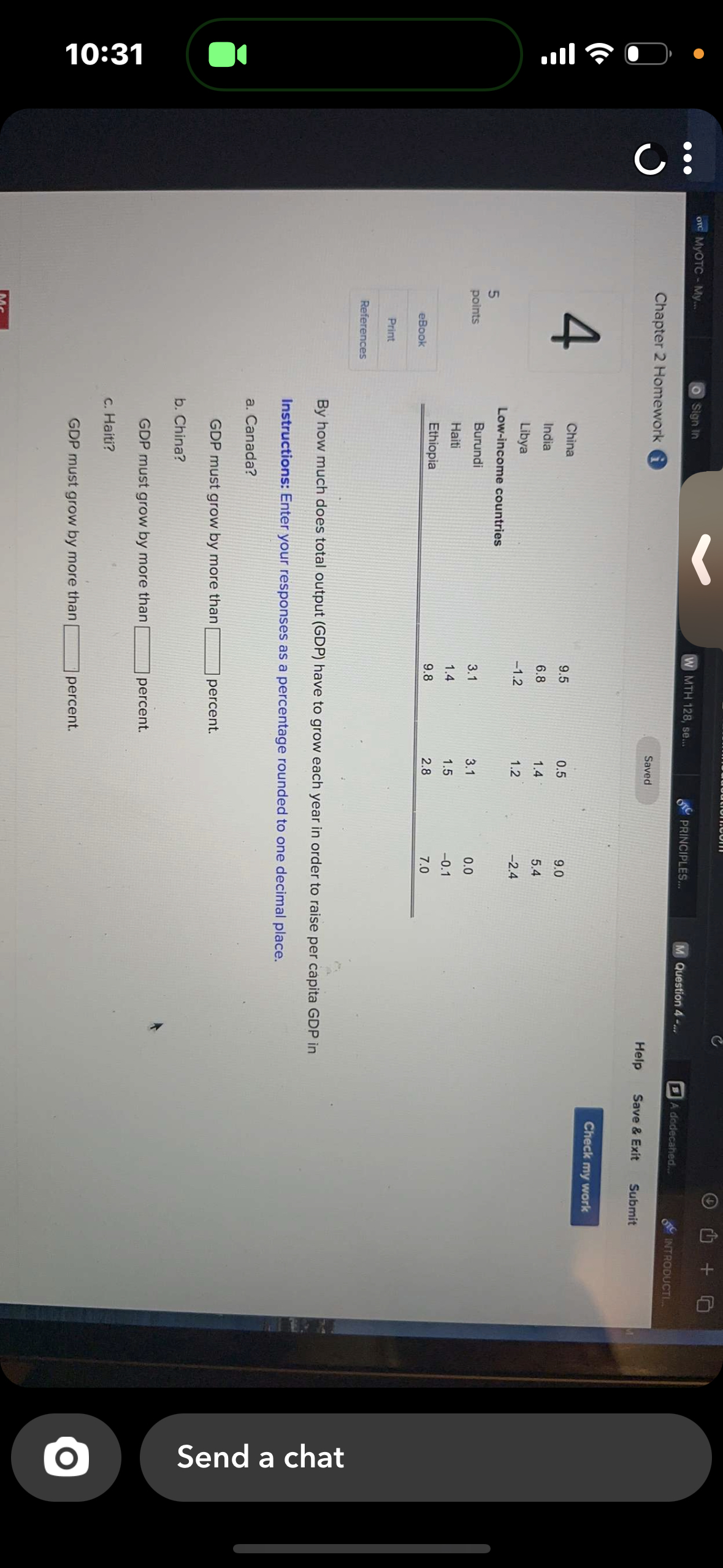  10:31 O) Send a chat 