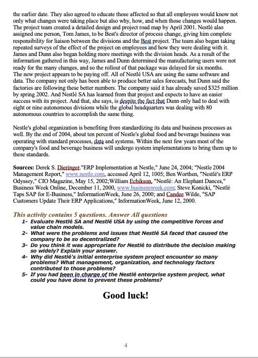 company to be so decentralized? Do you think it was appropriate for