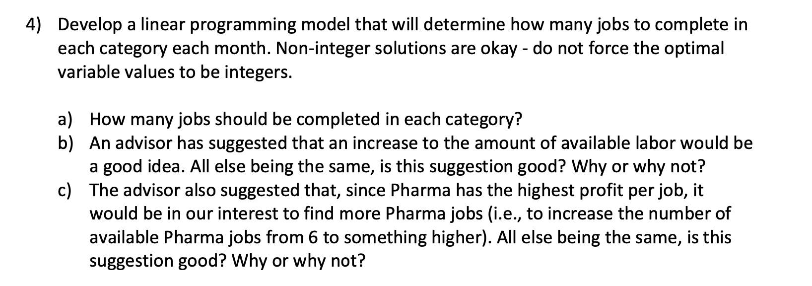 year. In anticipation of the business opening, Giannis has four tasks to