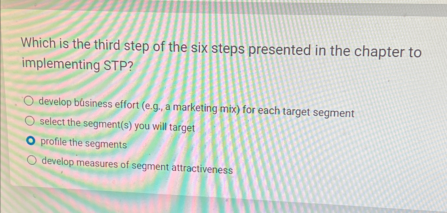  Which is the third step of the six steps presented in