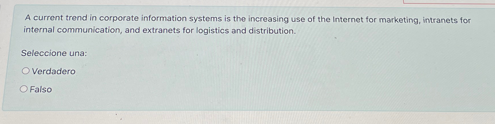  A current trend in corporate information systems is the increasing use