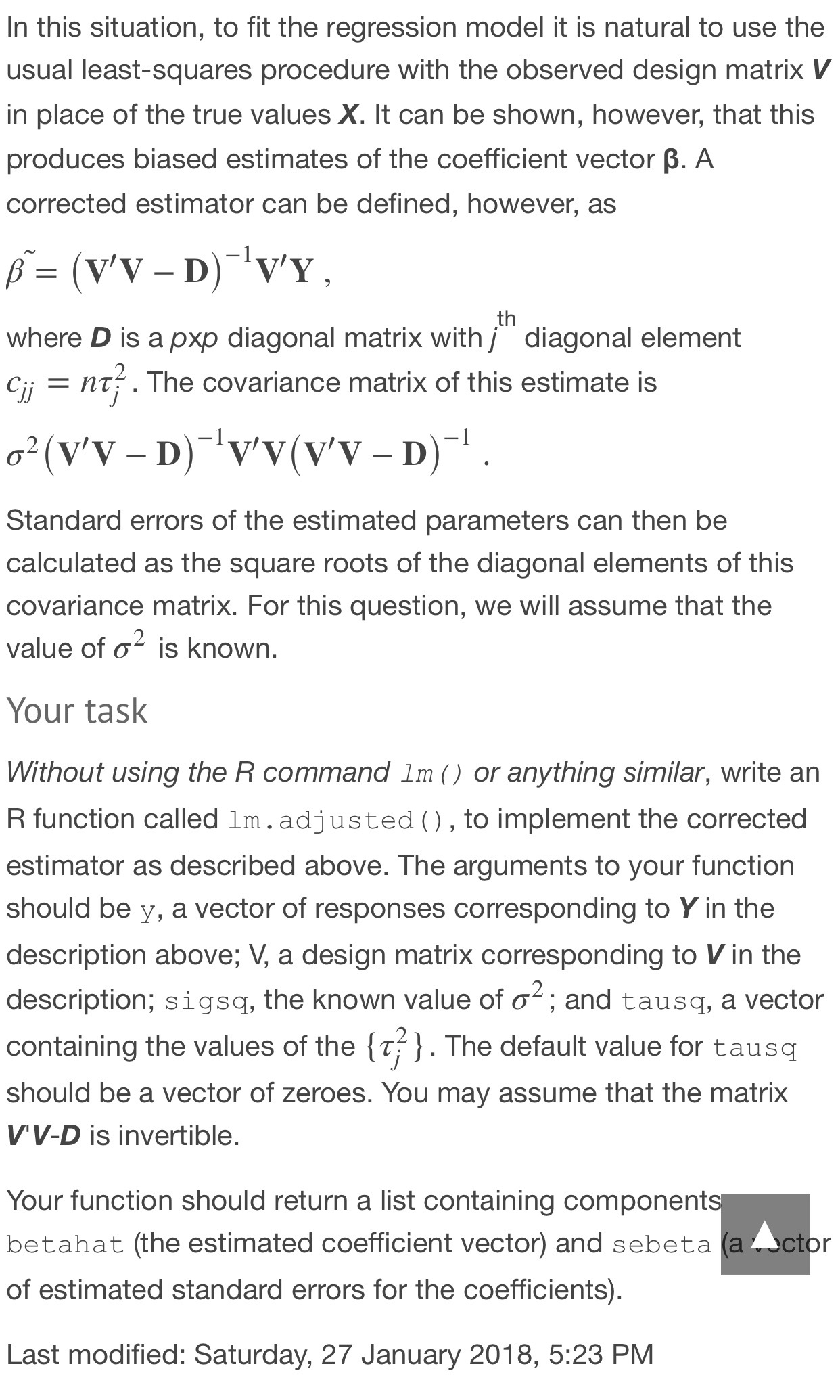 or more R function(s) will be written and restore in a script