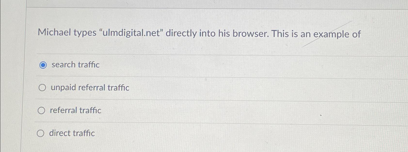  Michael types " ulmdigital.net" directly into his browser. This is an