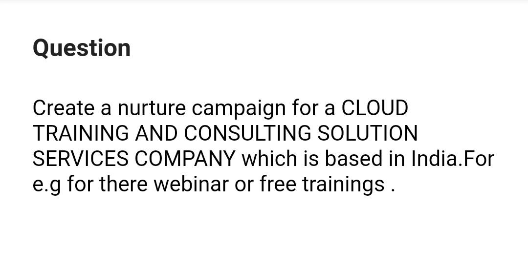 Write a creative email for all the steps of the nurture