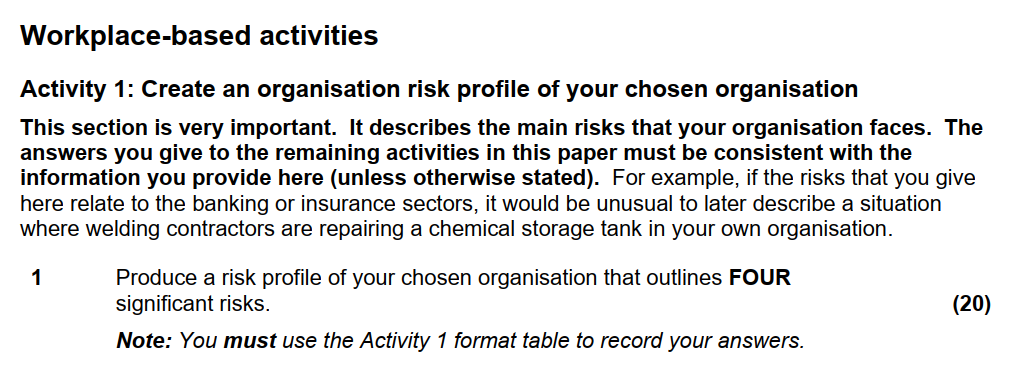 The below question are based on your workplace and the answers should