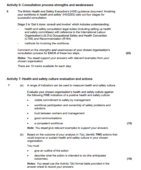 on e.g. logistics, manufacturing, construction, office work etc. rity 2: Preparing a