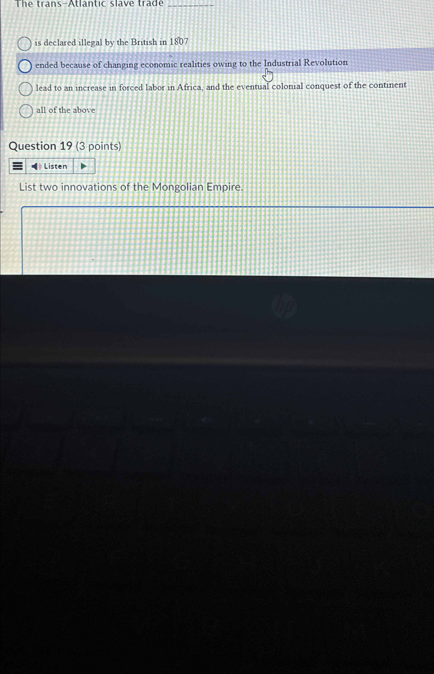  The trans-Atlantic slave trade is declared illegal by the British in