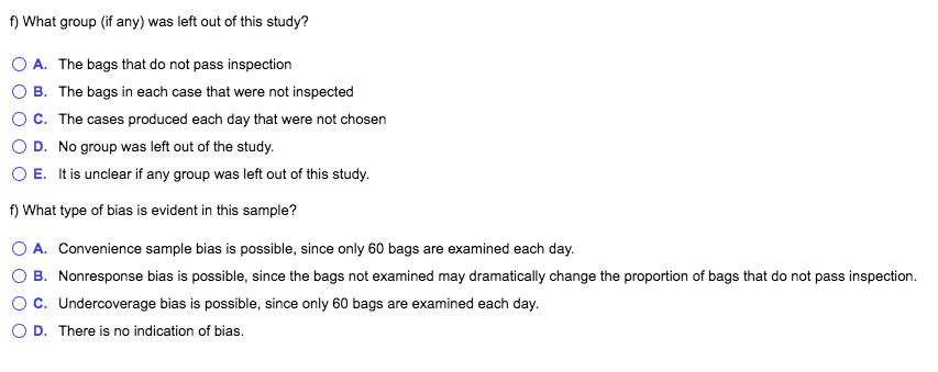 method. including whether or not randomization was employed: f) who {if anyone)