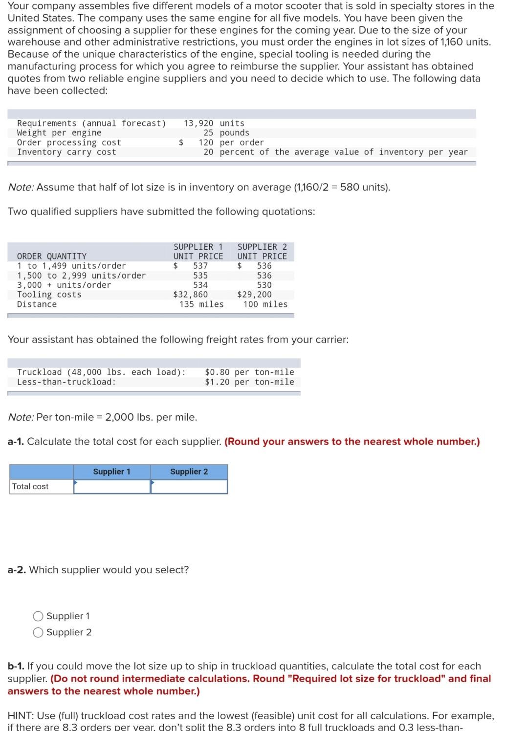  Please help with the correct answer Your company assembles five different