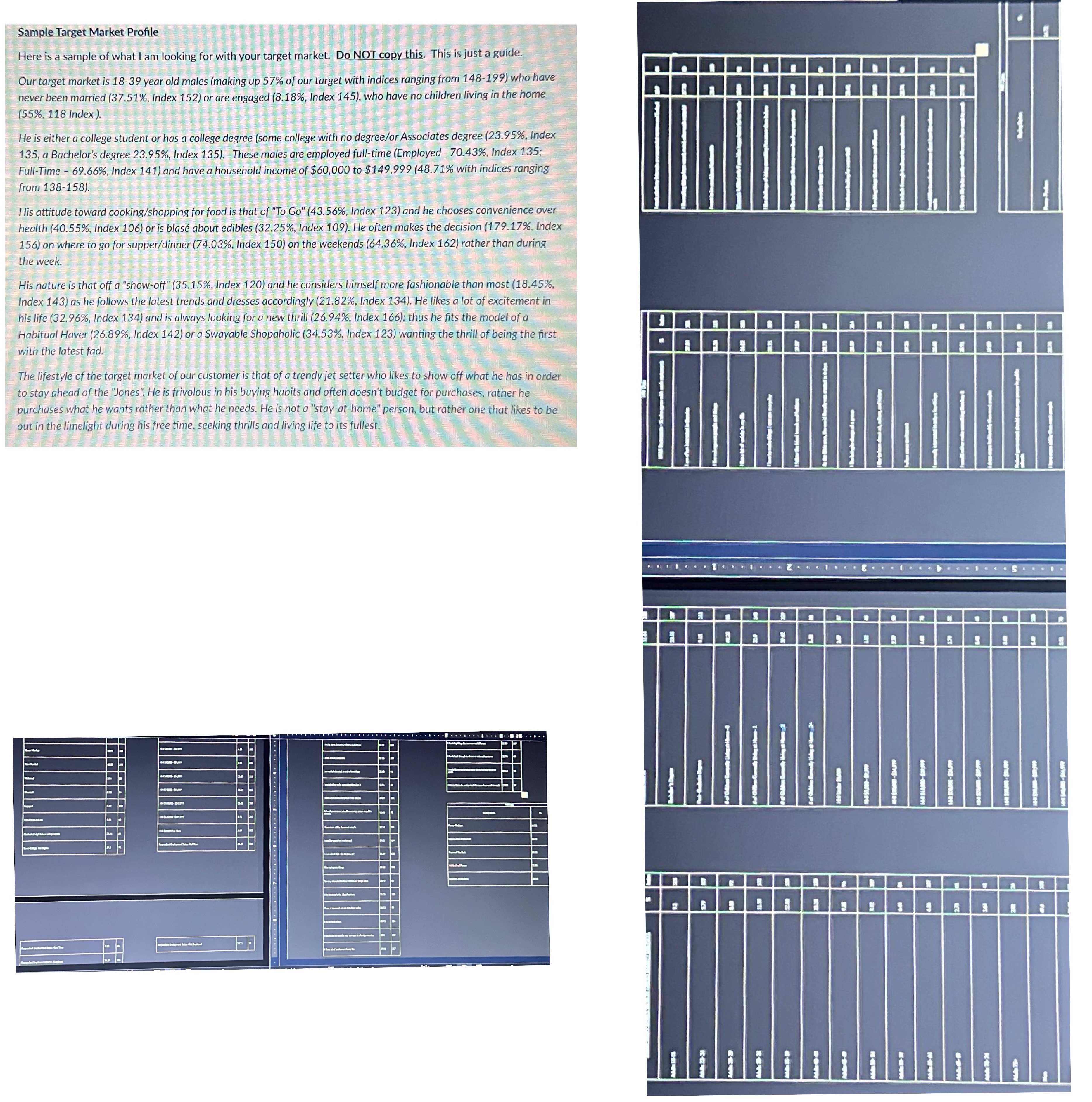  I need an example like the one listed to the left