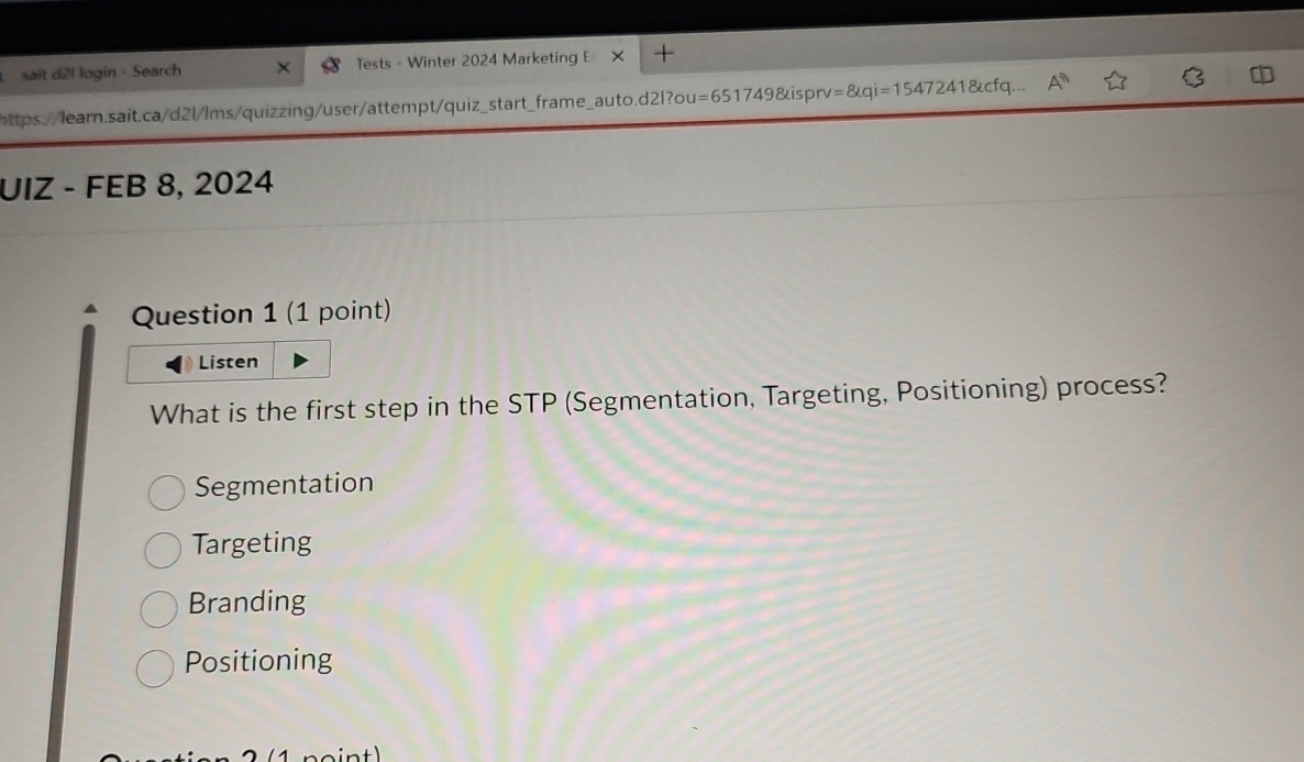  Question 1(1 point) Listen What is the first step in the