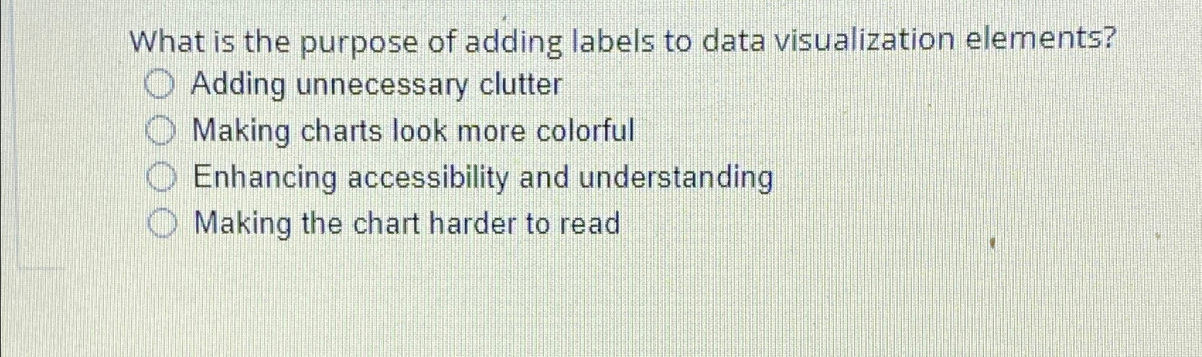  What is the purpose of adding labels to data visualization elements?